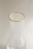 BOHEMIA CRYSTAL BOTTLE WITH A GOLDEN RIM