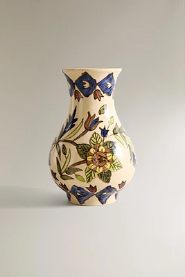 FLORAL CERAMIC VASE