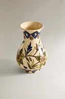 FLORAL CERAMIC VASE