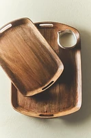 WOODEN TRAY WITH HANDLES