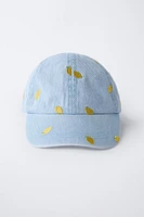 CASQUETTE EN DENIM CITRONS BRODÉS