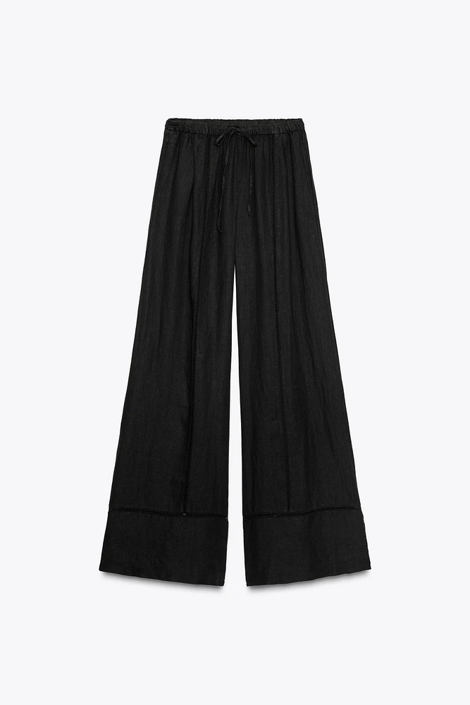 PANTALON LARGE 100 % LIN COLLECTION ZW