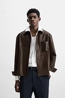 LEATHER OVERSHIRT