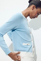 CONTRAST TRIM KNIT JACKET
