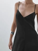 Long flowing V-neck dress