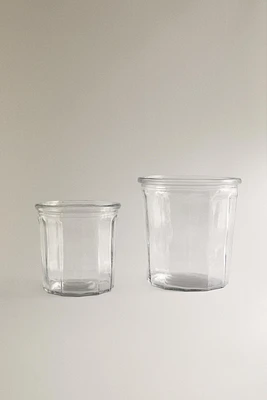 CLEAR GLASS TEALIGHT HOLDER