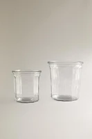 CLEAR GLASS TEALIGHT HOLDER