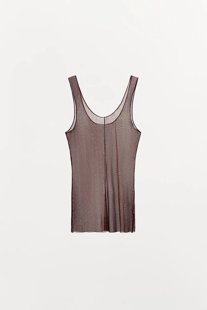 100% SILK STRAPPY TOP
