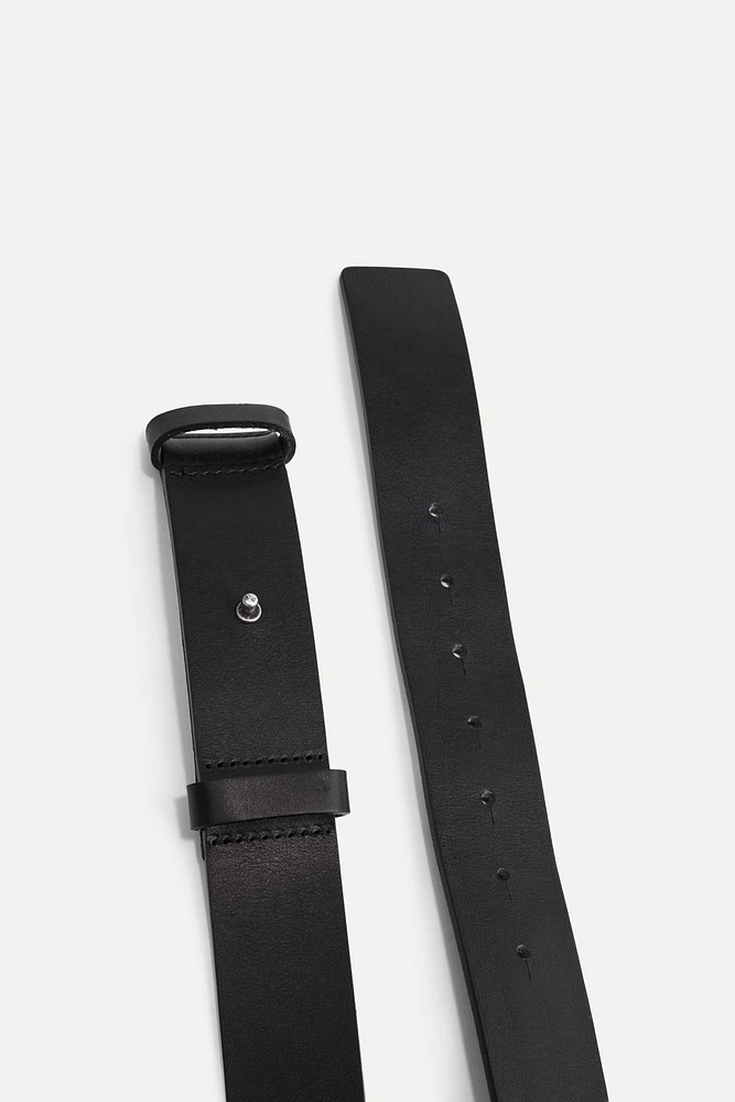 PLAIN LEATHER BELT 50TH ANNIVERSARY