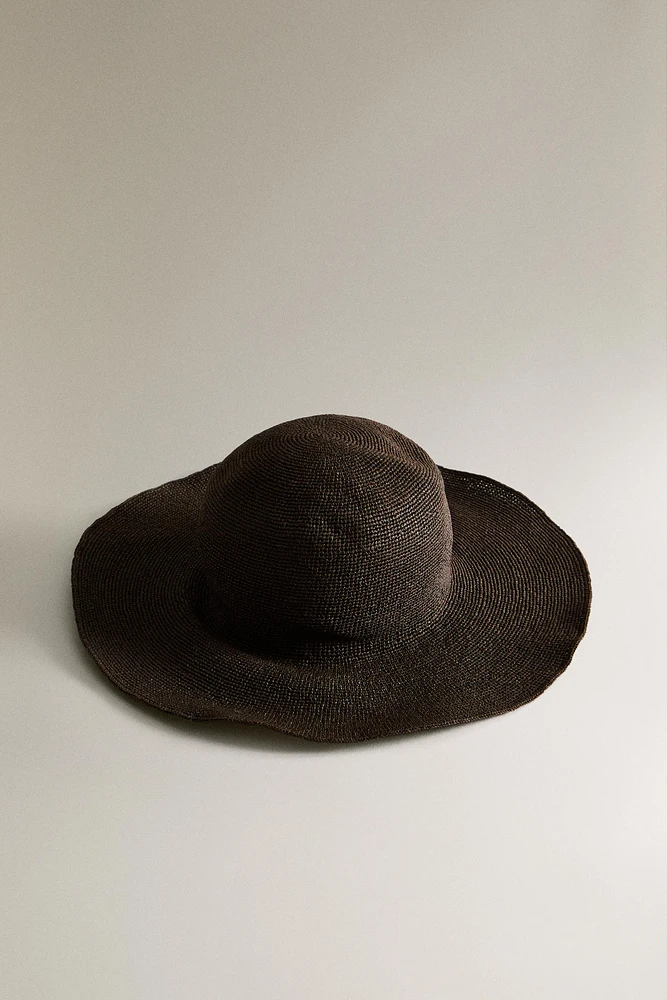 WOVEN PAPER BEACH HAT