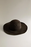 WOVEN PAPER BEACH HAT