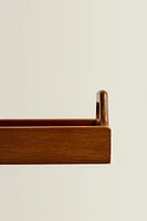 WOODEN TRAY WITH HANDLES