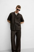 CHEMISE 100 % LIN À POCHES