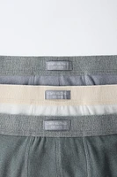 AGES 6-14/ THREE-PACK OF BOXERS WITH LABEL