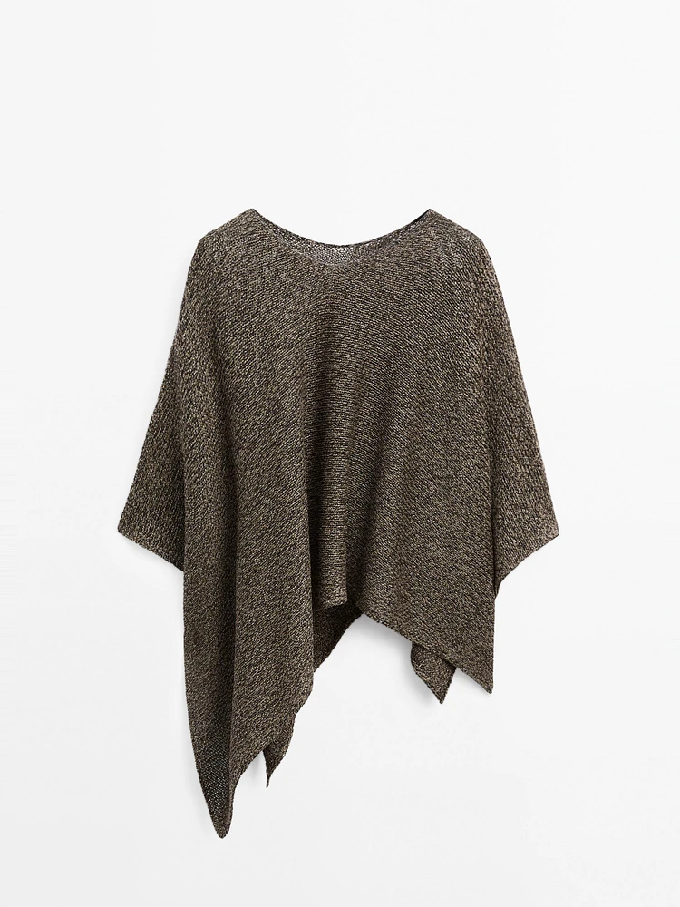 Cape en maille chinée - Studio