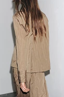 ZW COLLECTION PLEATED SHIRT