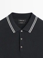 100% cotton knit polo shirt