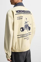 WASHED EMBROIDERED JACKET
