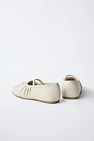 LEATHER BALLET FLATS