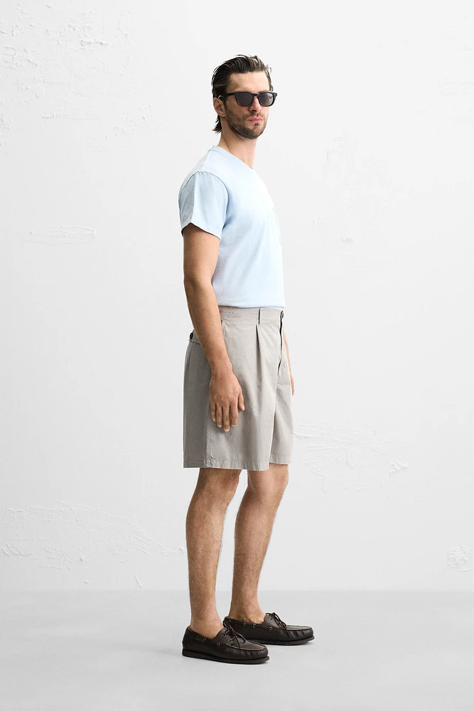 RELAXED FIT CRINKLED SHORTS