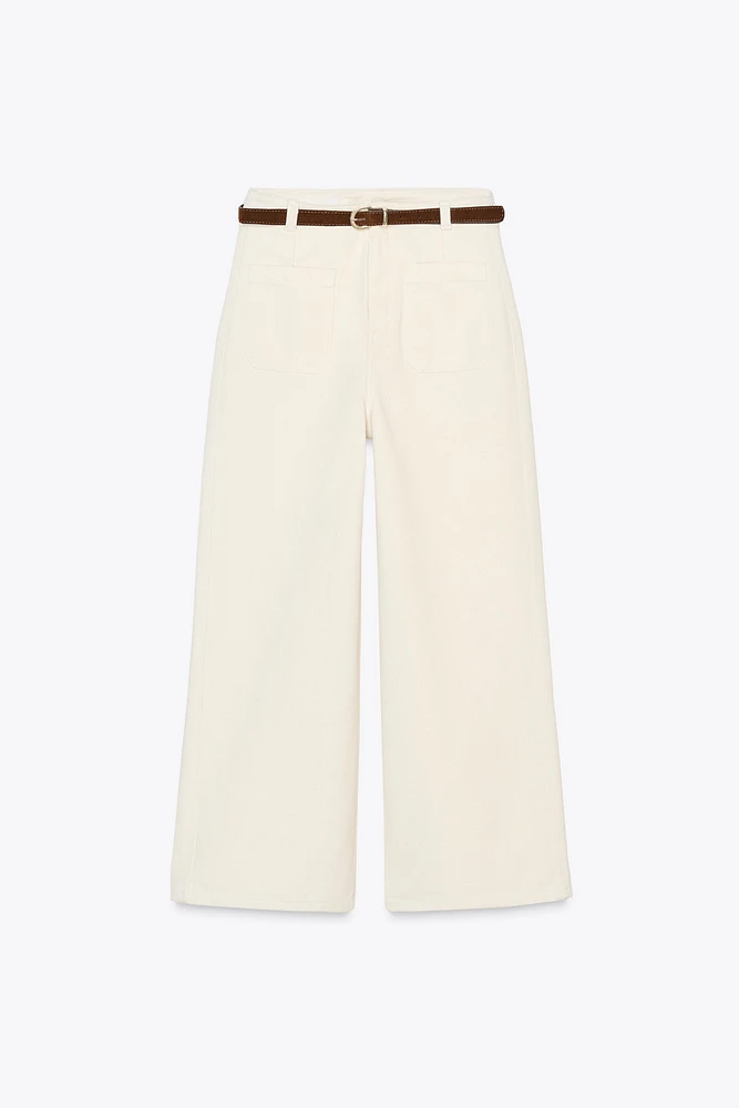 Z1975 BELTED HIGH-WAISTED CULOTTES