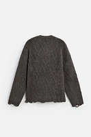 RIPPED JACQUARD SWEATER