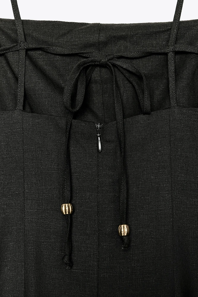 LINEN MIDI DRESS