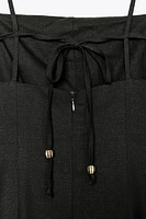 LINEN MIDI DRESS
