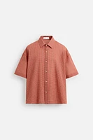 SEERSUCKER PLAID SHIRT