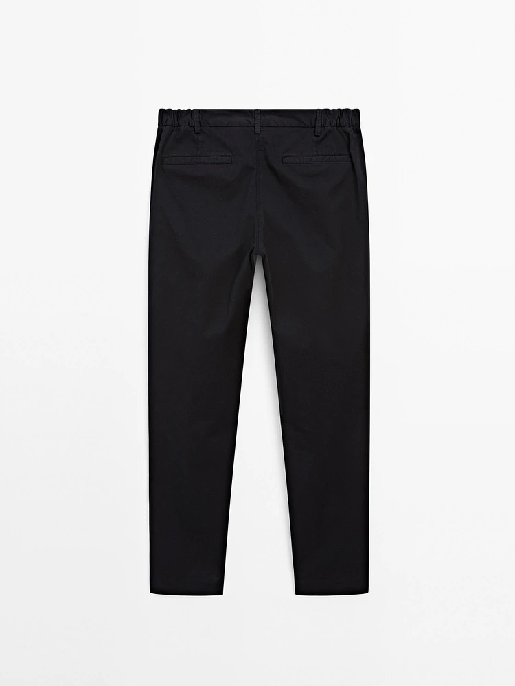 Pantalon slim en coton mélang