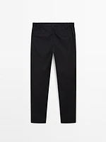 Pantalon slim en coton mélang