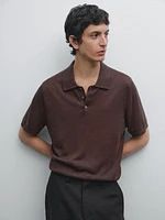 Polo en maille 100 % lin