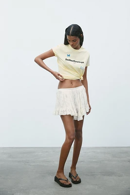 MARIAN ELLIS ROWAN BUTTERFLY PRINT T-SHIRT