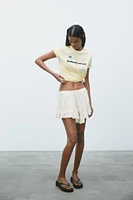 MARIAN ELLIS ROWAN BUTTERFLY PRINT T-SHIRT
