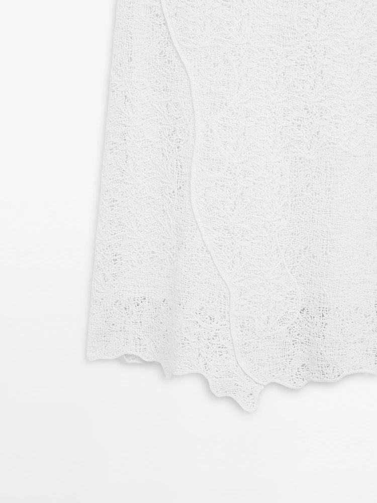 Robe midi ample en coton mélangé