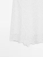 Robe midi ample en coton mélangé