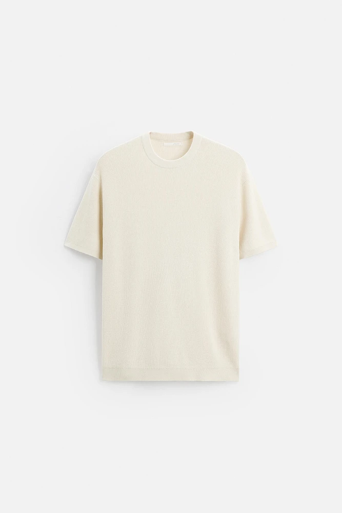 T-SHIRT EN MAILLE PERLÉE