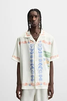 CHEMISE SATINÉE À IMPRIMÉS