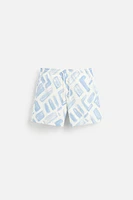 REGULAR GEOMETRIC PRINT SWIMSUIT