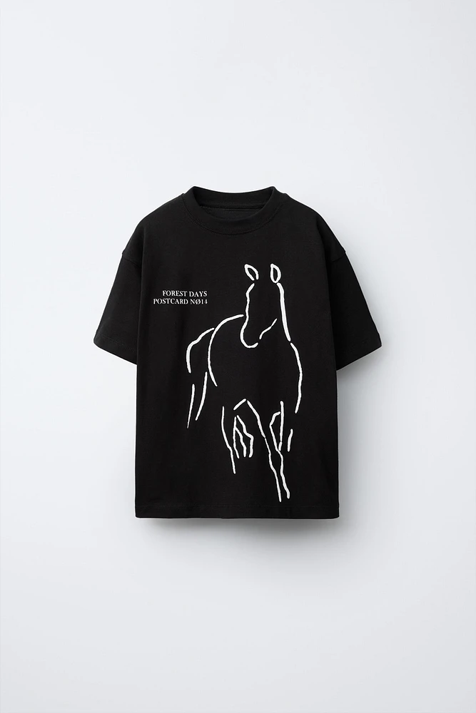 HORSE PRINT T-SHIRT