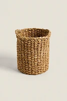 CYLINDRICAL SEAGRASS BASKET