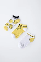 LOT DE TROIS PAIRES SOCQUETTES SMILEYWORLD ®
