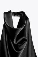 ROBE MINI HALTER SATINÉE