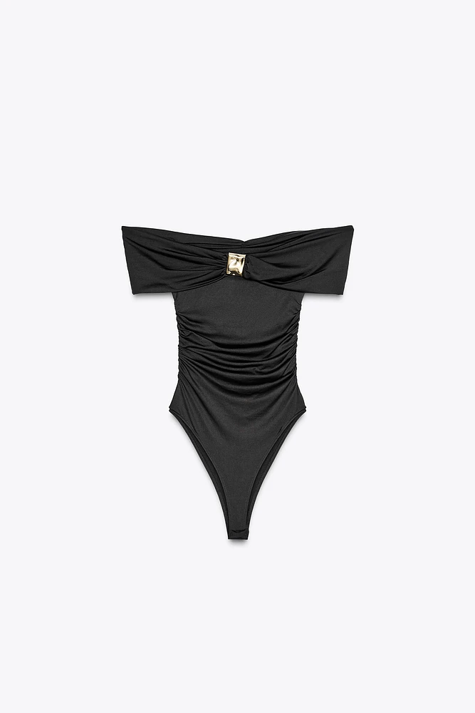 POLYAMIDE BANDEAU BODYSUIT