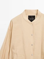 Veste bomber fluide avec cordon