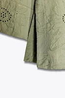 PERFORATED EMBROIDERY BLAZER