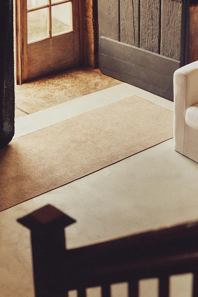 TAPIS PRINT SUR JUTE