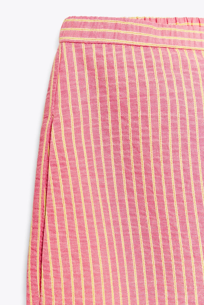 PANTALON LARGE RAYÉ