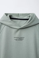 ATHLETIC SWEATSHIRT WITH ZIPPERS