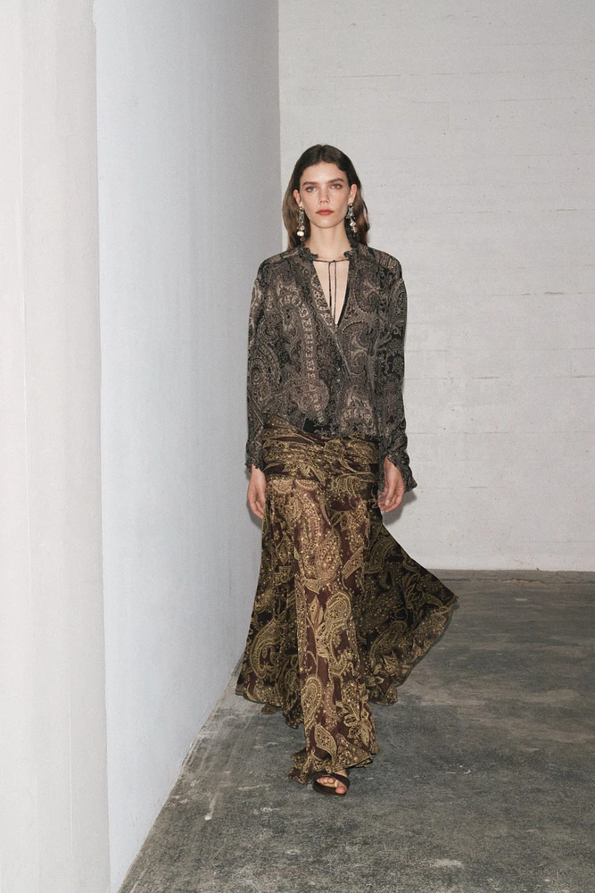 ZW COLLECTION PRINTED SKIRT